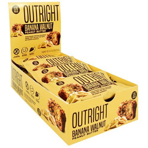MTS Nutrition OUTRIGHT Real Whole Food Protein Bar-60g (12-Pack)-Banana Walnut Peanut Butter-