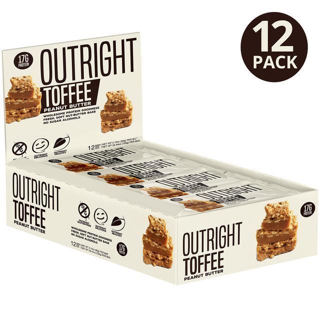 MTS Nutrition OUTRIGHT Real Whole Food Protein Bar-60g (12-Pack)-Toffee Peanut Butter-