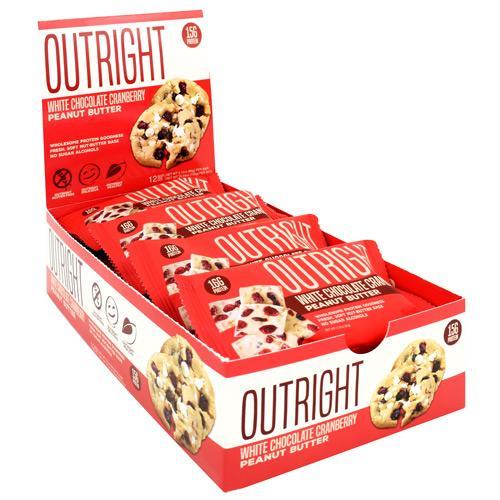 MTS Nutrition OUTRIGHT Real Whole Food Protein Bar-60g (12-Pack)-White Chocolate Cranberry Peanut Butter-