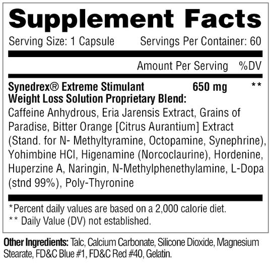 Metabolic Nutrition - SYNEDREX - 60 Capsules-