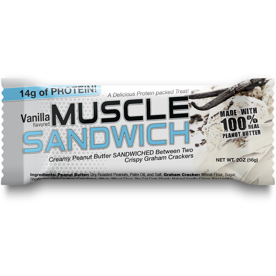 Muscle Foods - MUSCLE SANDWICH-Single Bar-Vanilla-