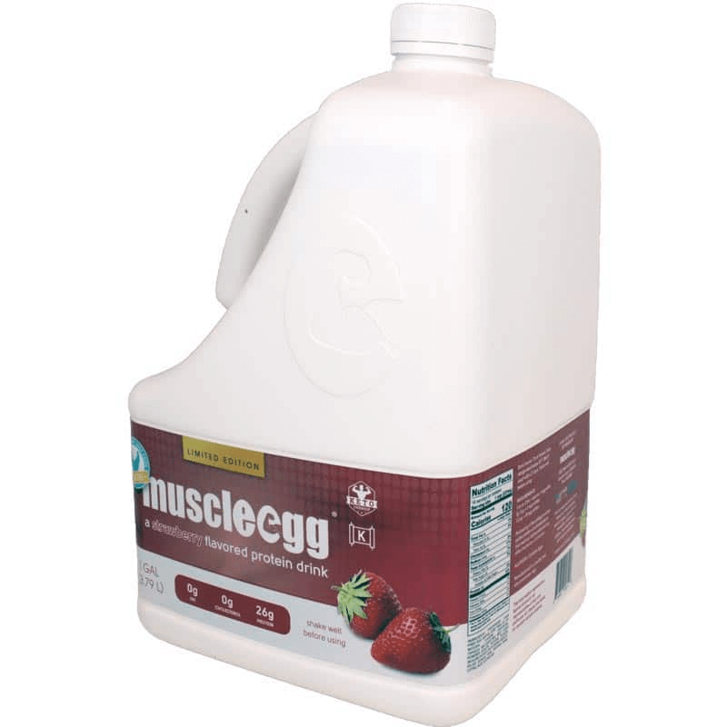 MuscleEgg - LIQUID EGG WHITES-1 Gallon-Strawberry-