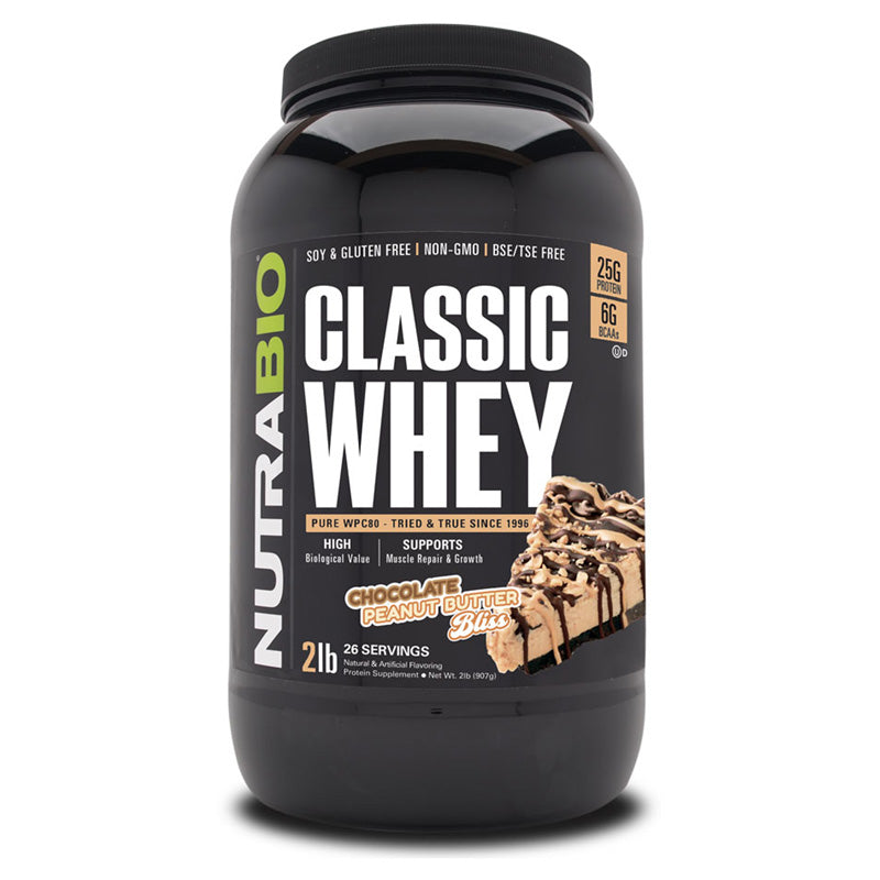 NutraBio CLASSICWHEY Chocolate Peanut Butter Bliss