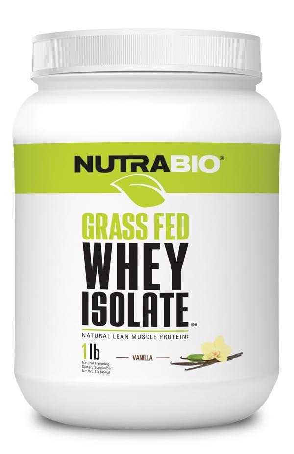 NutraBio - GRASS FED WHEY ISOLATE-1 Lb-Vanilla-