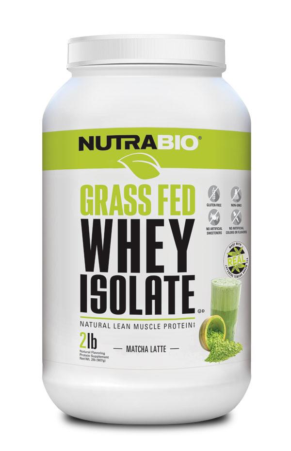 NutraBio - GRASS FED WHEY ISOLATE-2 Lbs-Matcha Latte-