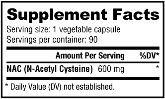 NutraBio - NAC N-Acetyl Cysteine - 90 Veggie Capsules-