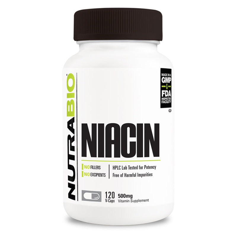 NUTRABIO NIACIN (500MG) 120 VEGETABLE CAPSULES