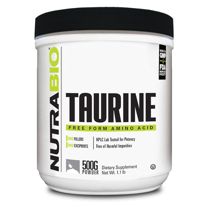 Nutra Bio TAURINE Powder 500g Unflavored