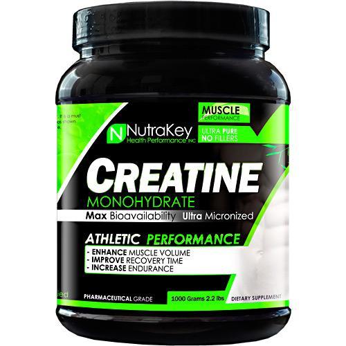 NutraKey - CREATINE MONOHYDRATE Powder-1000g (200 Servings)-Unflavored-