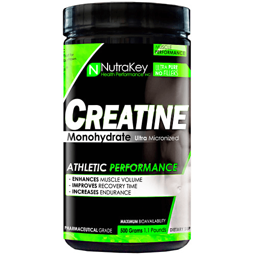 NutraKey - CREATINE MONOHYDRATE Powder-500g (100 Servings)-Unflavored-