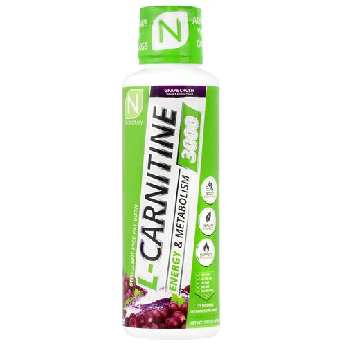 NutraKey - L-CARNITINE 3000-31 Servings (16 fl oz)-Grape Crush-