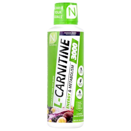 NutraKey - L-CARNITINE 3000-31 Servings (16 fl oz)-Passion Berry-