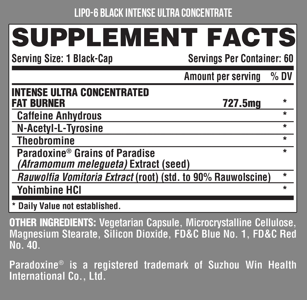 Nutrex LIPO-6 BLACK INTENSE 60 Capsules-