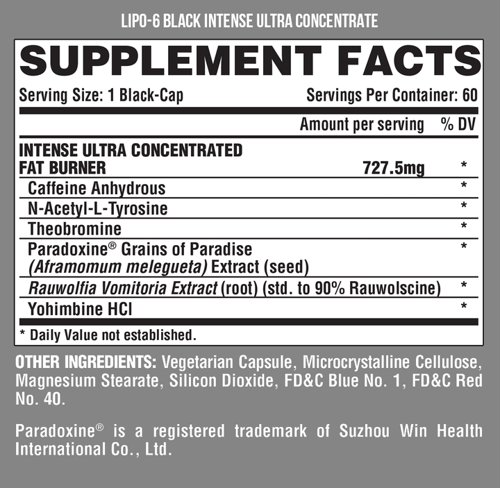 Nutrex LIPO-6 BLACK INTENSE 60 Capsules-