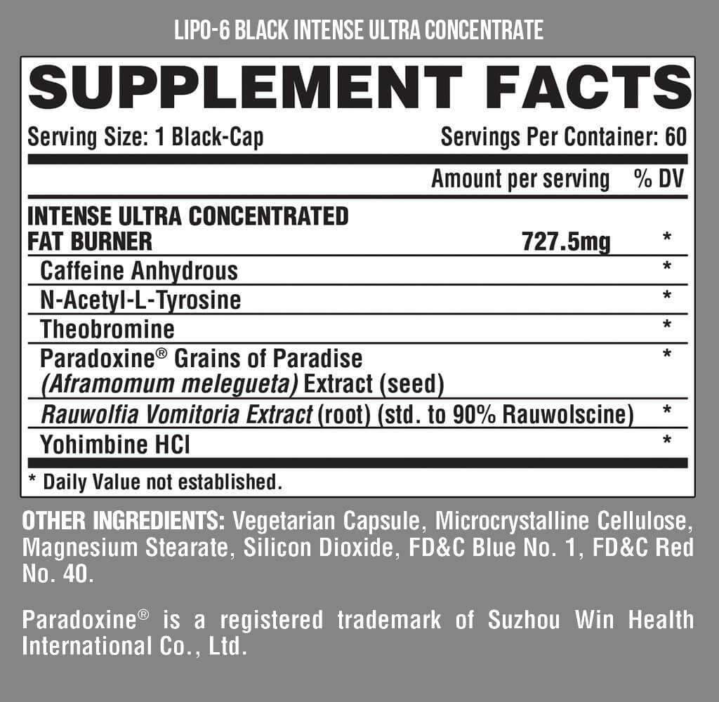 Nutrex LIPO-6 BLACK INTENSE 60 Capsules-