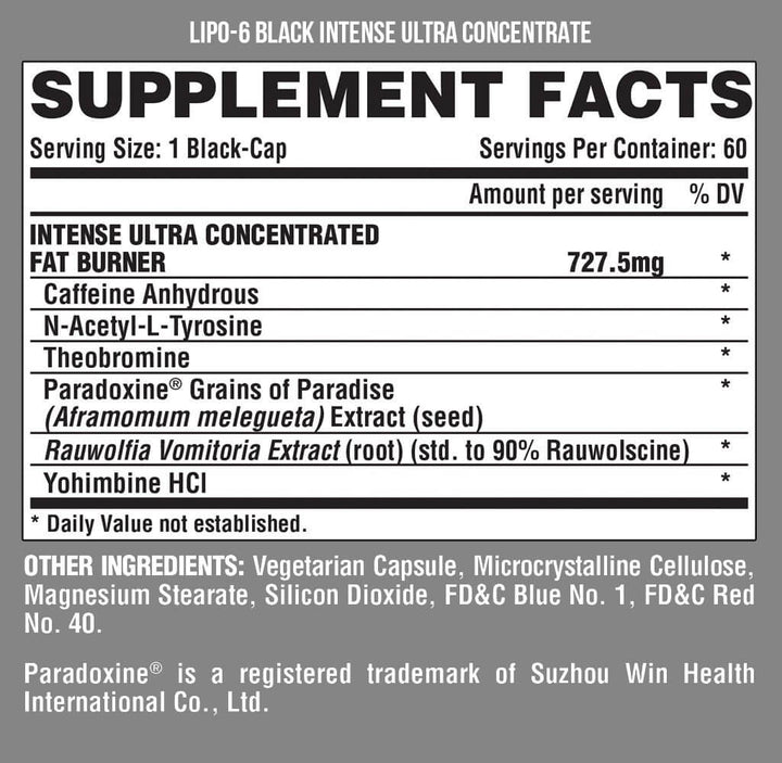 Nutrex LIPO-6 BLACK INTENSE 60 Capsules-