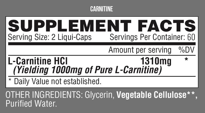 Nutrex LIPO-6 CARNITINE 120 Liquid Capsules-