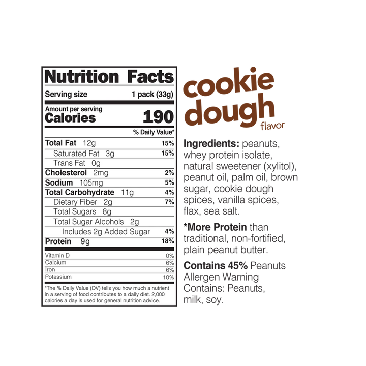 Nuts 'n More HIGH PROTEIN SPREAD 34g Cookie Dough-
