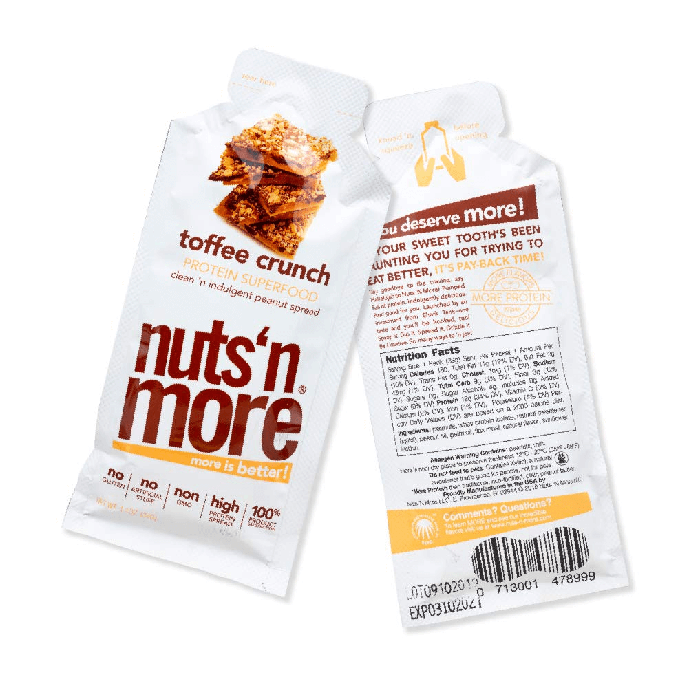 Nuts 'n More HIGH PROTEIN SPREAD 34g Toffee Crunch-