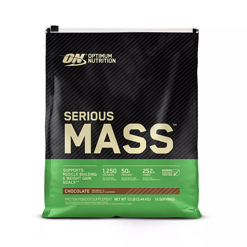 Optimum Nutrition Serious Mass High Protein Weight Gain Powder, Vanilla - 12 lb bag