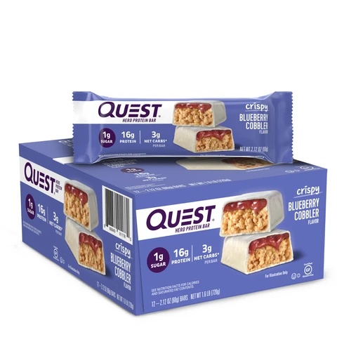 Quest Nutrition - HERO PROTEIN BARS-12-Pack-Blueberry Cobbler-