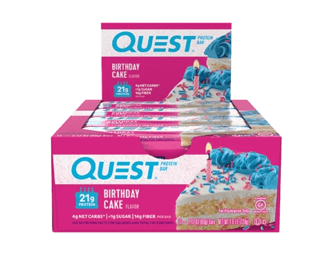 Quest Nutrition - PROTEIN BARS-12-Pack-Birthday Cake-