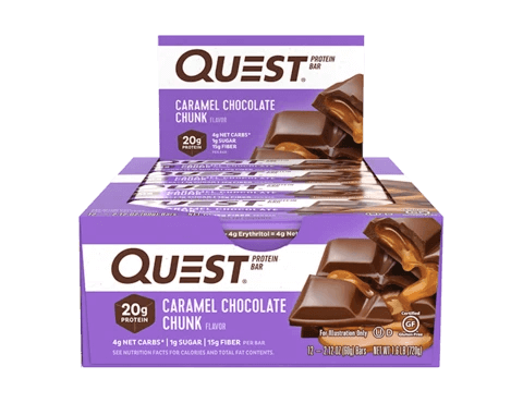 Quest Nutrition - PROTEIN BARS-12-Pack-Caramel Chocolate Chunk-