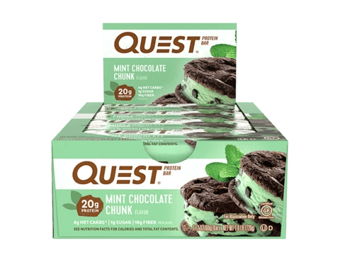 Quest Nutrition - PROTEIN BARS-12-Pack-Mint Chocolate Chunk-