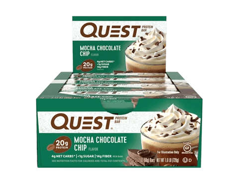 Quest Nutrition - PROTEIN BARS-12-Pack-Mocha Chocolate Chip-