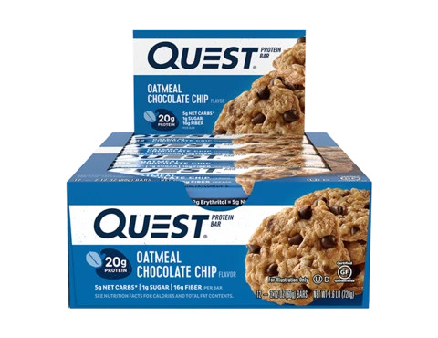 Quest Nutrition - PROTEIN BARS-12-Pack-Oatmeal Chocolate Chip-