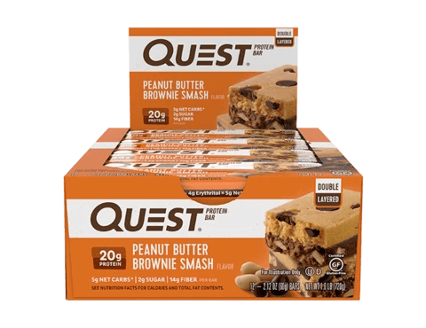 Quest Nutrition - PROTEIN BARS-12-Pack-Peanut Butter Brownie Smash-