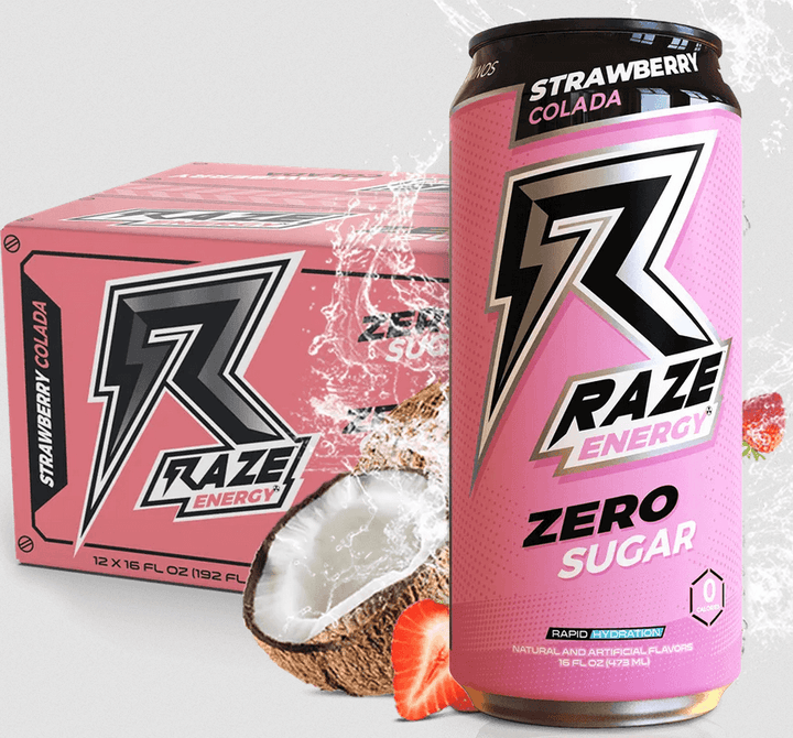 REPP Sports - RAZE Energy Drink-12-Pack-Strawberry Colada-