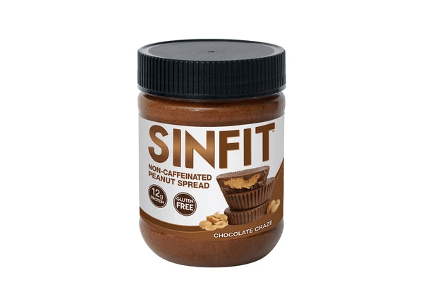 SINFIT - NON-CAFFEINATED PEANUT SPREAD-12 oz-Chocolate Craze-