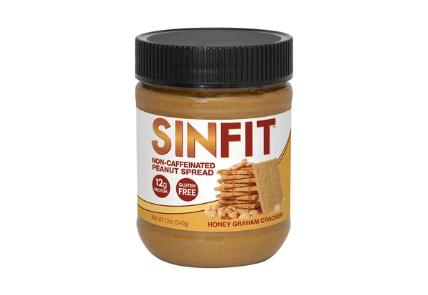 SINFIT - NON-CAFFEINATED PEANUT SPREAD-12 oz-Honey Graham Cracker-