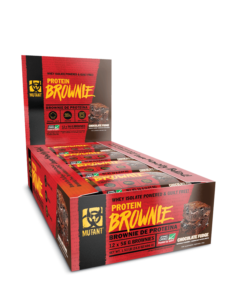 Seriously Addictive Brownie
This is not your mother's brownie!
Our delicious soft baked protein brownies pack an exceptional gourmet taste that will have you seriously addicted!-58g Brownie (12-Pack)-Chocolate Fudge-