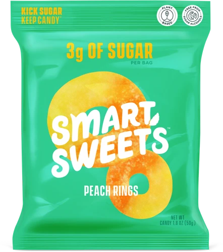 Smart Sweets-Single Bag-Peach Rings-