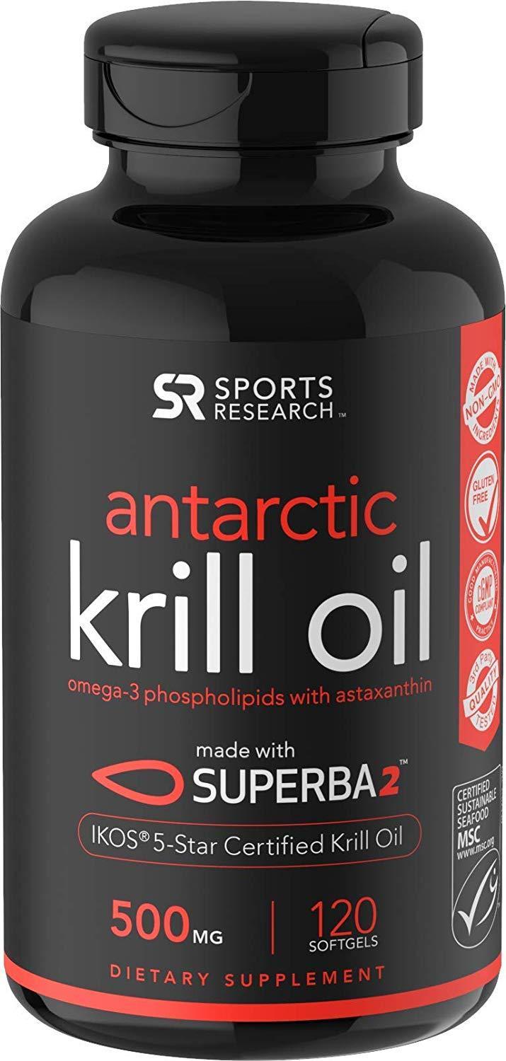 Sports Research ANTARCTIC KRILL OIL-500mg - 120 Softgels-