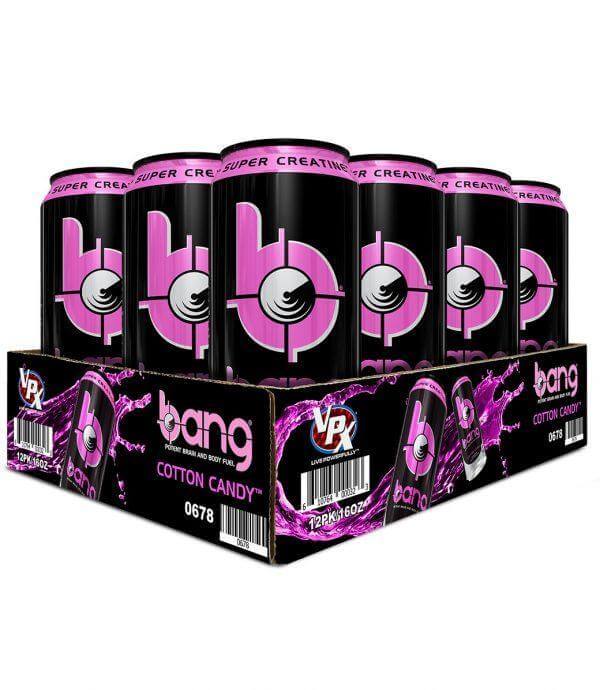 VPX - BANG Energy Drink-12-Pack-Cotton Candy-