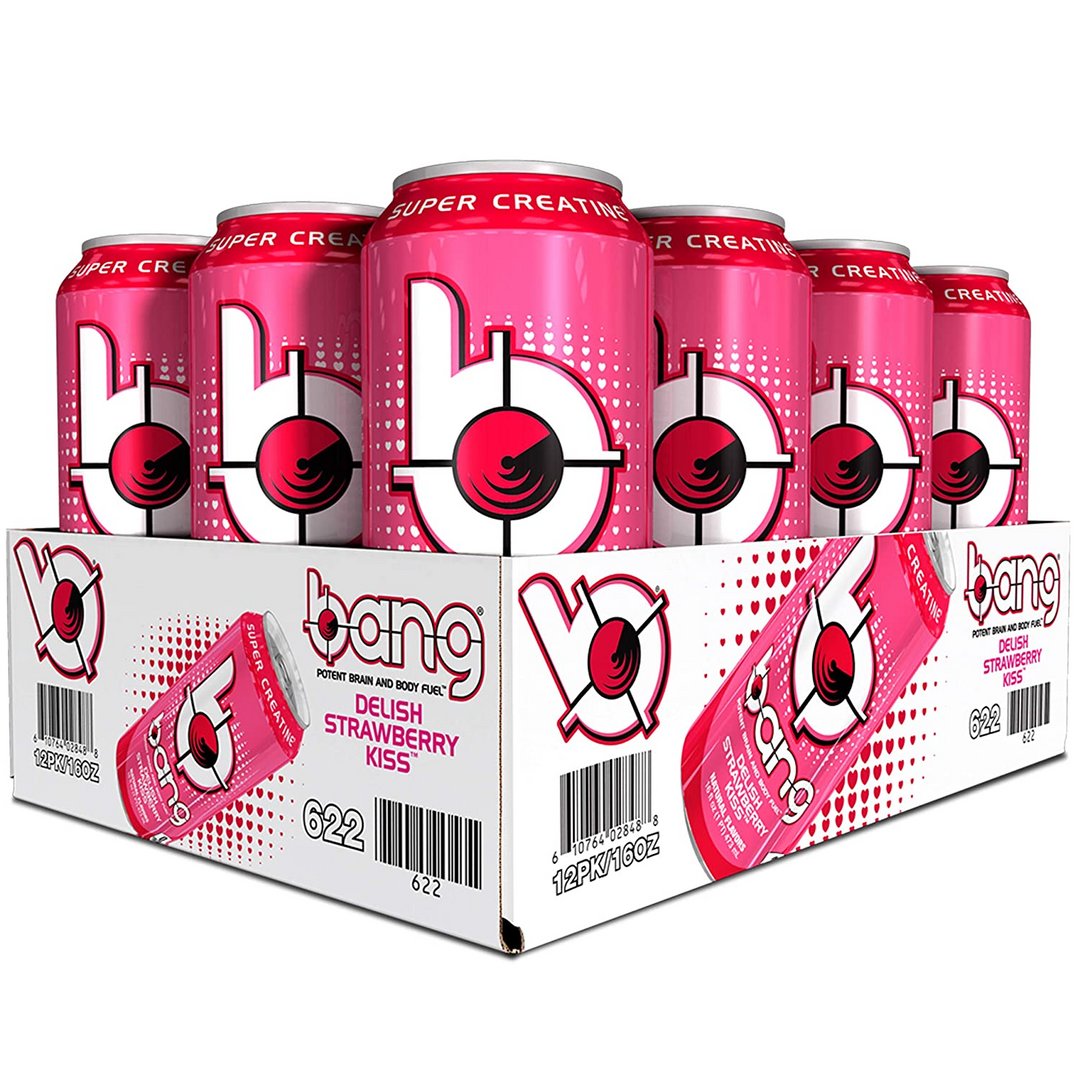 VPX - BANG Energy Drink-12-Pack-Delish Strawberry Kiss-
