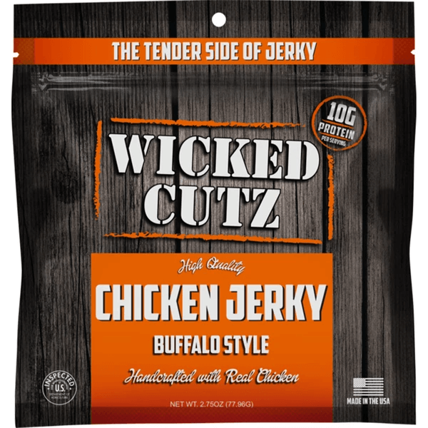 Wicked Cutz CHICKEN JERKY-2.75oz-Buffalo Style-