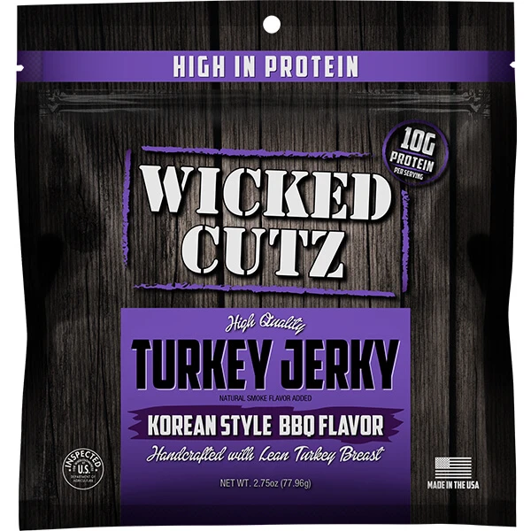 Wicked Cutz TURKEY JERKY-Korean Style BBQ-