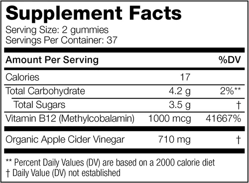 Enzymedica - APPLE CIDER VINEGAR GUMMIES - 74 Vegan Gummies