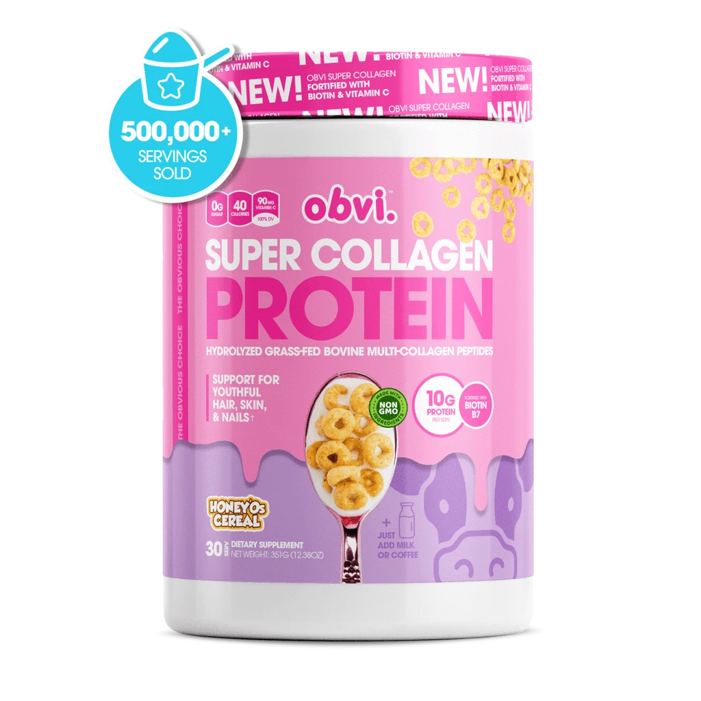 obvi SUPER COLLAGEN PROTEIN-30 Servings-Honey'Os Cereal-